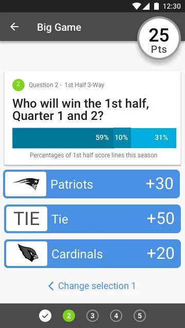 Head to head Mockup Screen 1