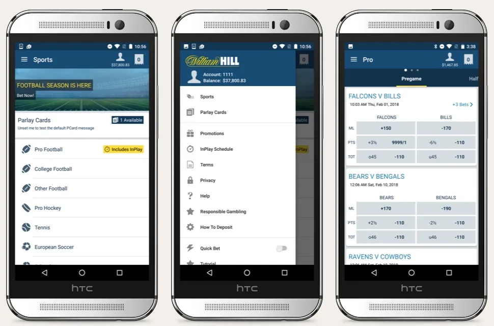 Android screen mockups