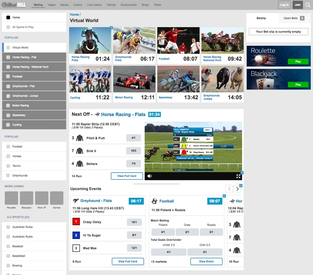 Virtual World early wireframe